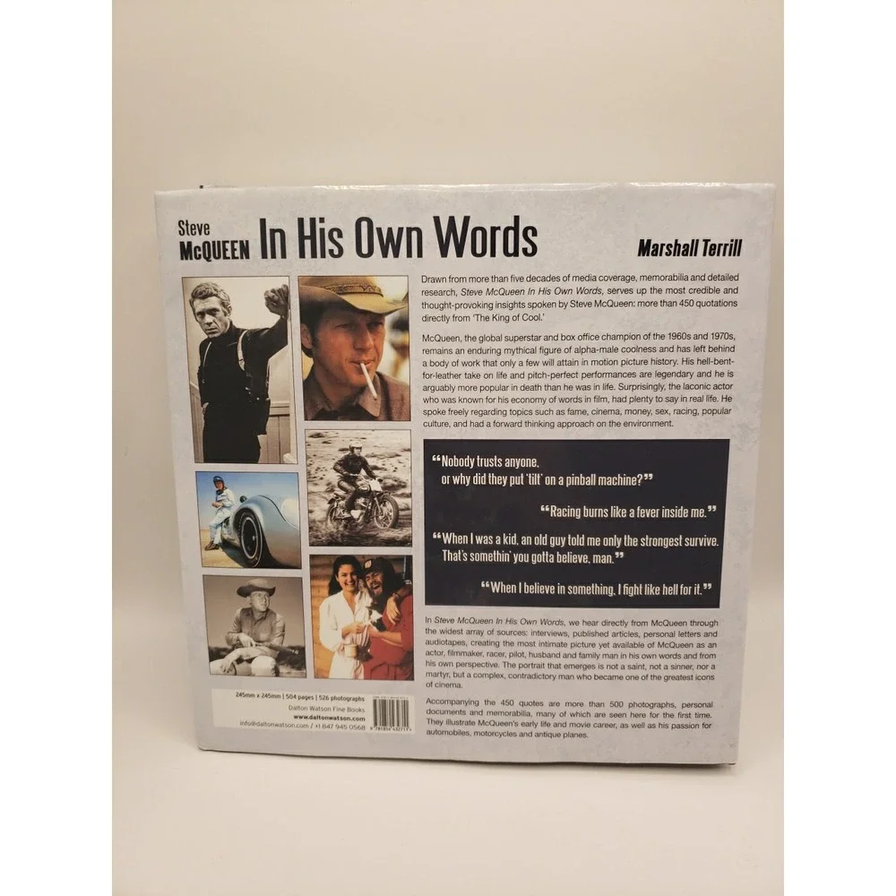 Steve McQueen: In His Own Words by Marshall Terrill (English) Hardcover Book